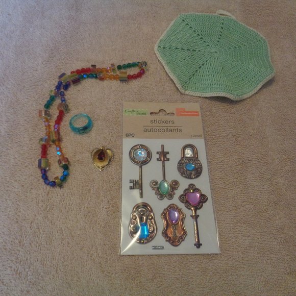VINTAGE JEWELRY STICKERS POTHOLDER BUNDLE - Picture 1 of 5